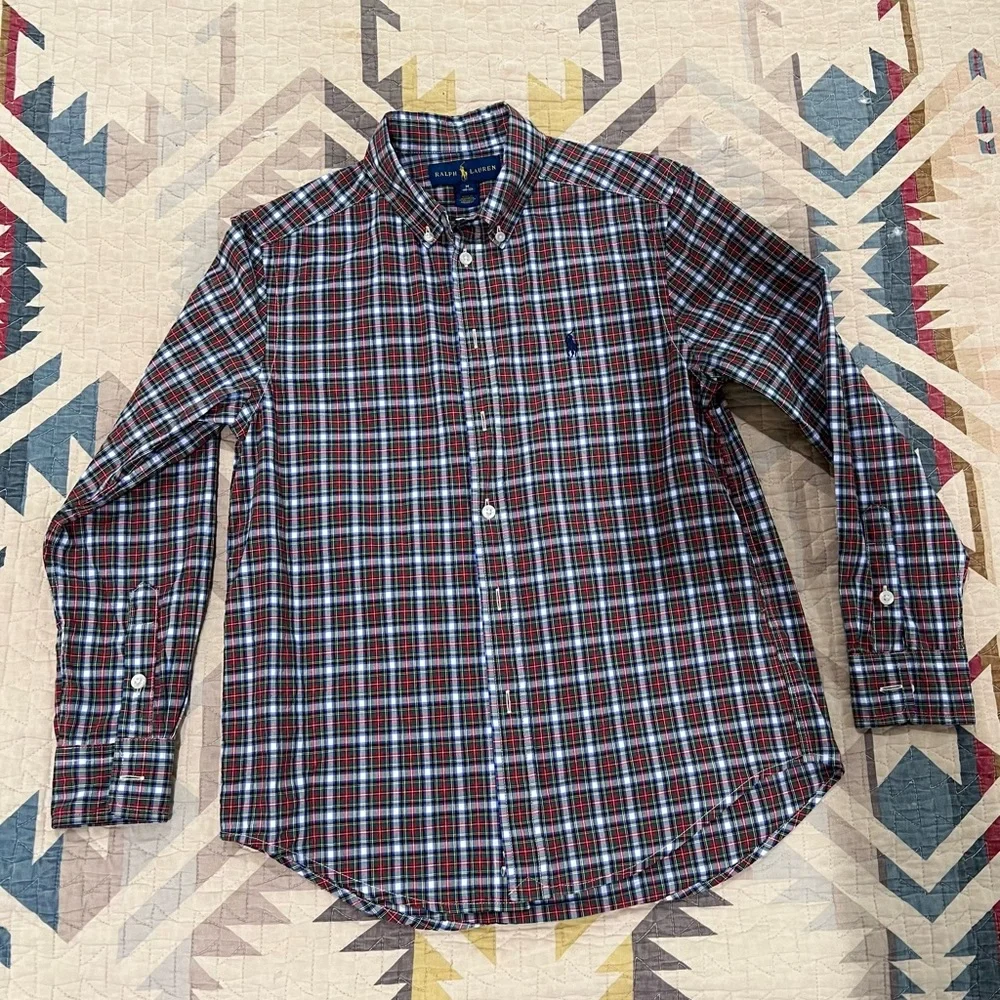Boys Ralph Lauren long sleeve Polo M 10-12 - Picture 4 of 6